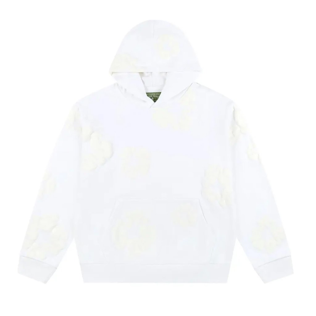 Denim Tears Mono Cotton Wreath Pullover Hoodie White